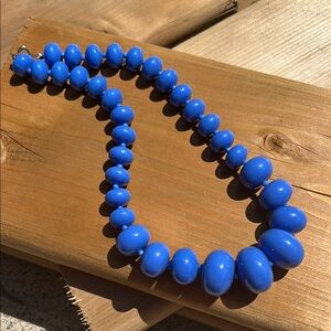 Vintage Blue Beaded Necklace